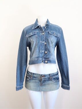 Amethyst Jeans Medium Blue Denim Jacket - Label Detail